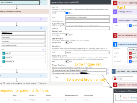 Power Automate workflow for employee photo management across multiple systems